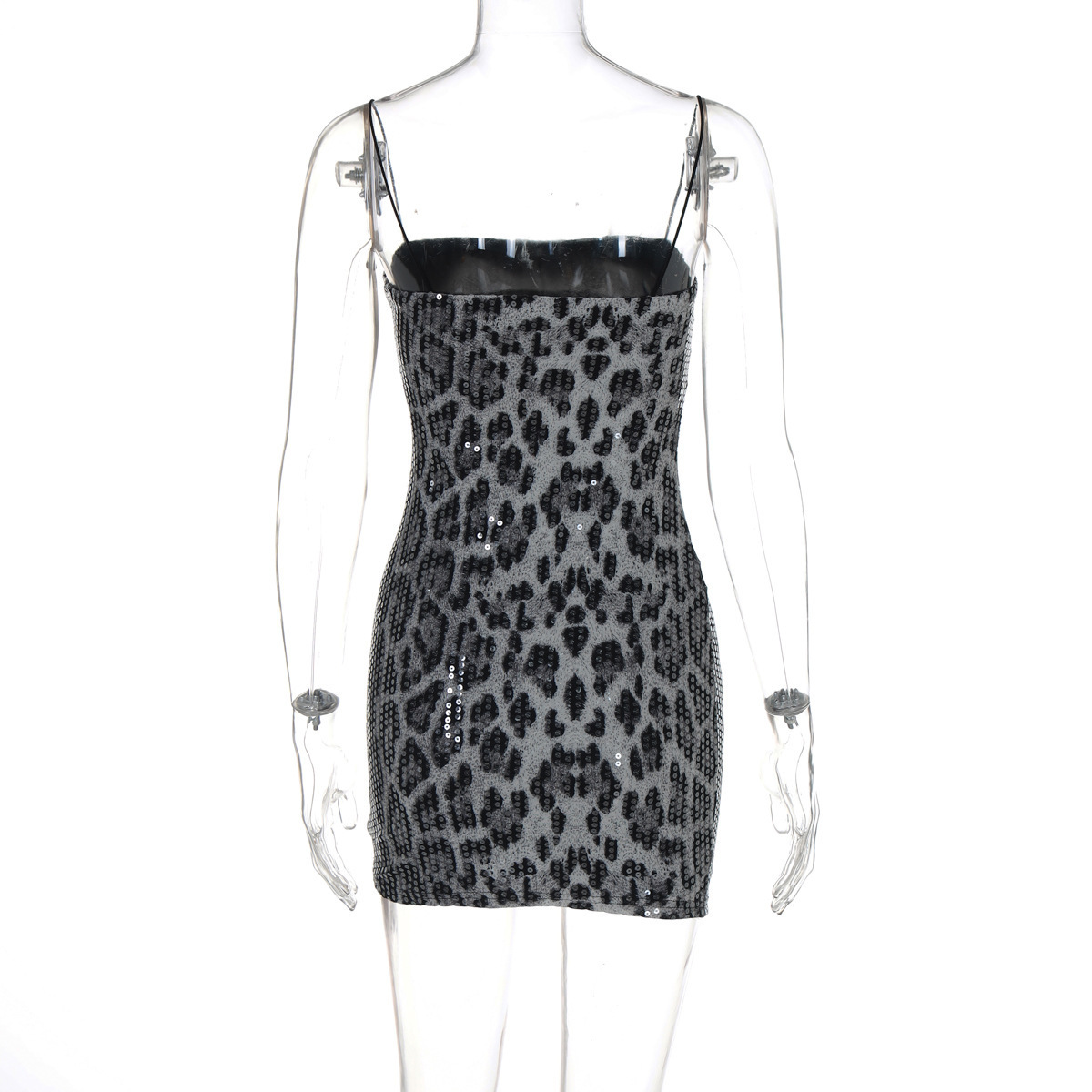 American Style Women's Sequin Print Dress Spring Summer Fashion Street Style Nightclub All Match Suspender Design_ecoleips.com
