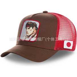 现货高版本街头霸王网帽卡通网帽男女棒球帽时尚嘻哈批发