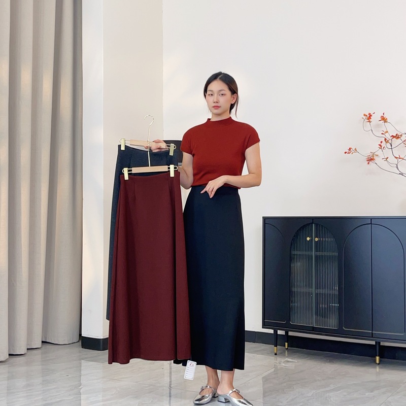 0905-182羊毛 秋冬厚款半身裙女装长裙半身裙女|undefined