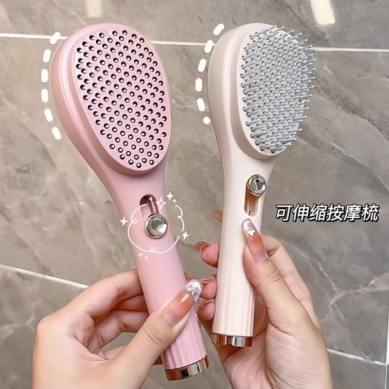 Pein mágico telescópico masaje de cuero cabelludo pein portátil antiestático doméstico de un botón limpio pein flojo