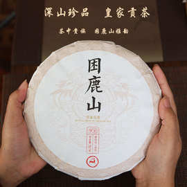 困鹿山普洱生茶2021年头春古树饼茶357克花香清雅云南七子饼茶叶