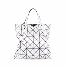 日本一生6格经典夏季包包单肩包经典六格女包几何菱格手提托特包