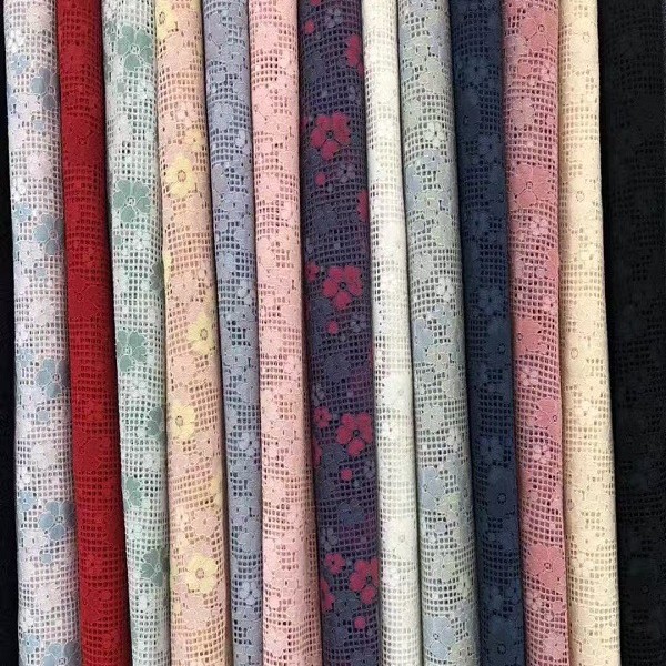 厂家直销 DIY锦棉多色3052G面料蕾丝Lace花边 布料绣花睫毛花边