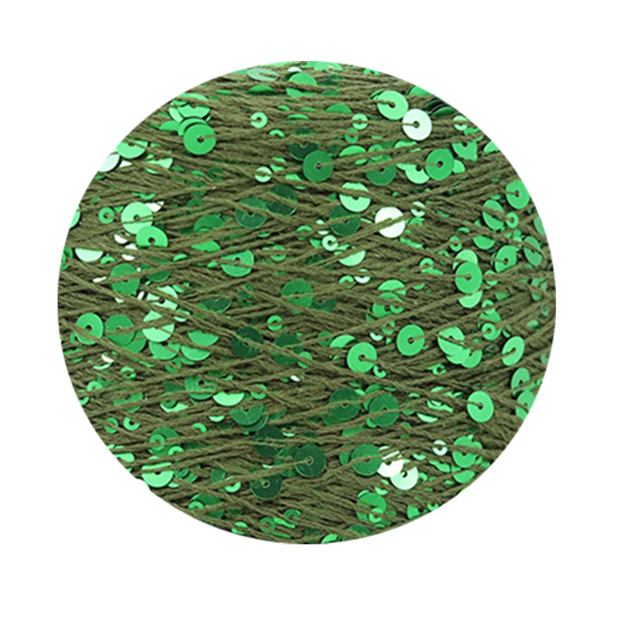 50g algodón lentejuelas hilo 3mm + 6mm peinado tamaño de lujo lentejuelas mano hilo tejer precio al por mayor