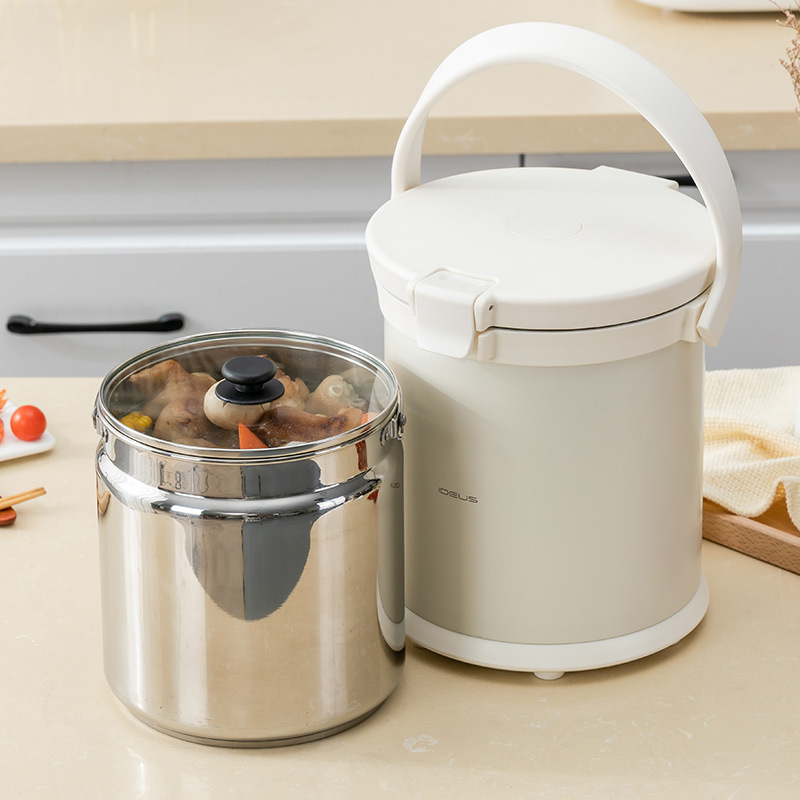 Foreign trade 304 stainless steel stew pot, outdoor thermal insulation and cold preservation, no-fire re-boiling pot, soup pot, lunch box, porridge pot