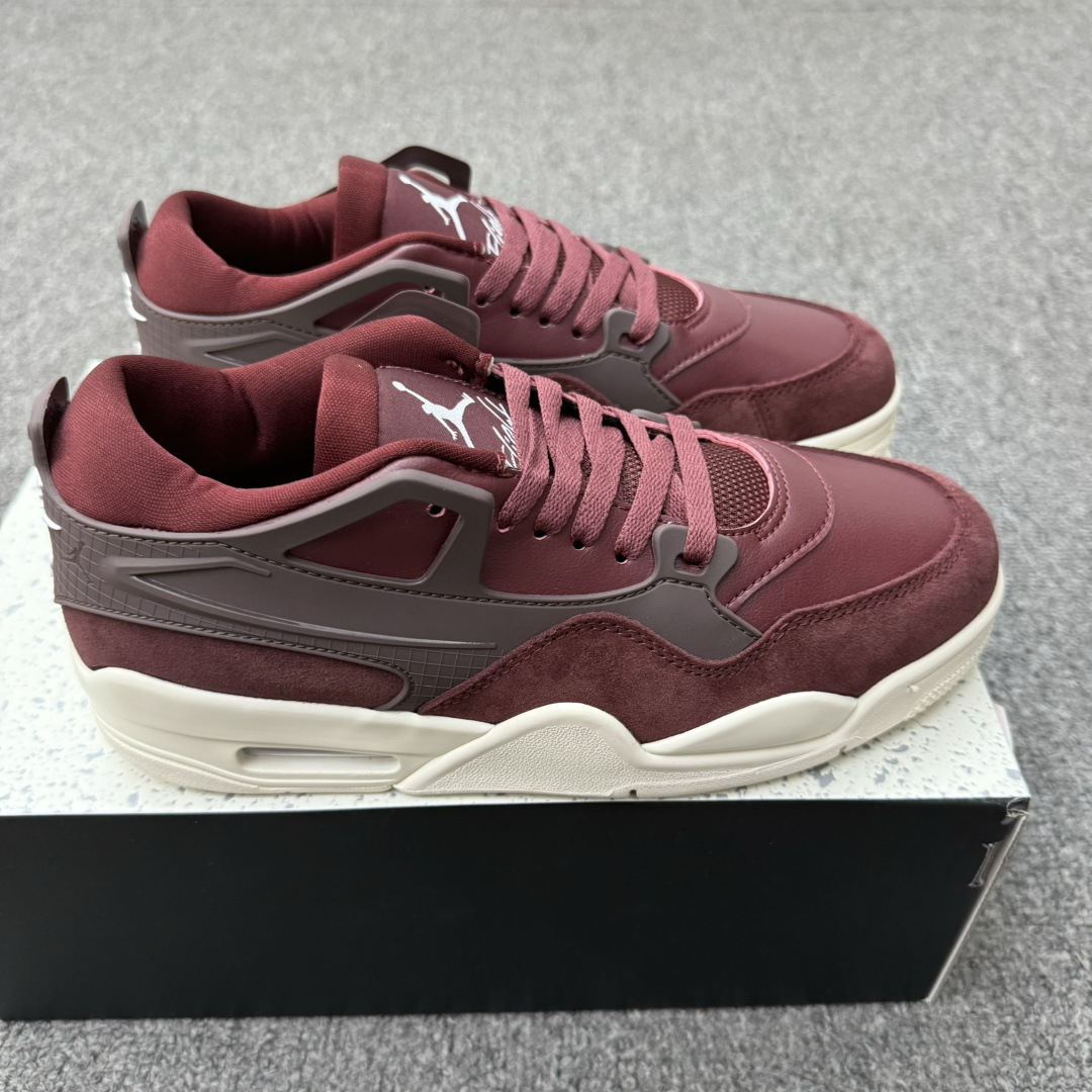 Putian estilo caliente aj4 RM marca compartida baja suela gruesa negra y amarilla aumento hombres y mujeres retro campus pareja zapatos deportivos comercio exterior