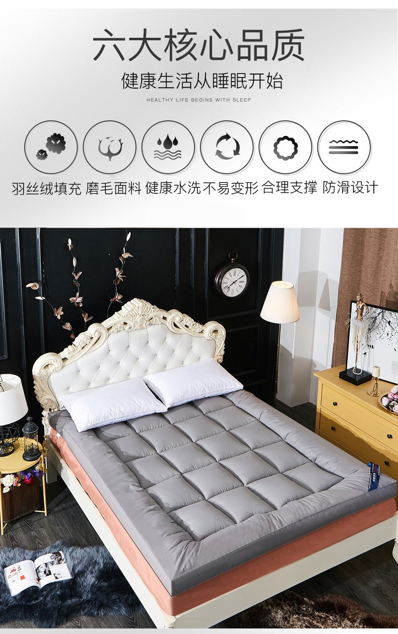 Dormitory Thick Mattress Non-Slip Pad 3D Mattress Double Futon Thick Tatami Mattress Soft Mattress Wholesale