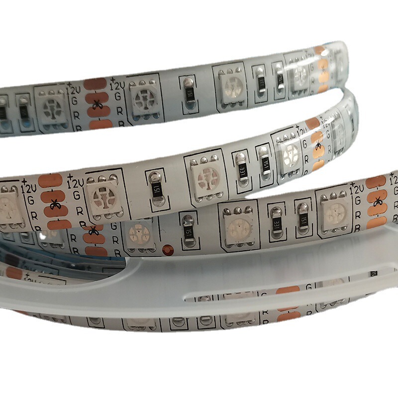 5050Rgb Led Strip Light with 60 Lights, Multicolor, Low Voltage 12V, Colorful F Board Led Strip for Engineering and Landscape Lighting