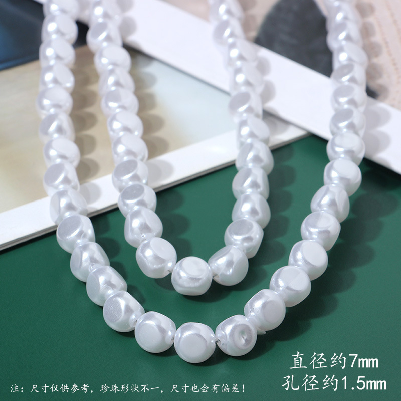 Diy手作りアクセサリーアクセサリーabsプラスチックバロック模造真珠ビーズブレスレットイヤリングイヤリング材料|undefined