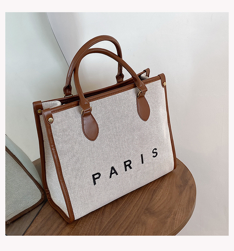 Nihaojewelry Wholesale Fashion Letter Paris Large Capacity Tote Bag display picture 26