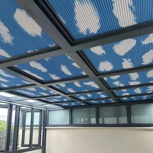 Honeycomb Curtain Sun Room Sunshade Top Curtain Ceiling Curtain Sunshade Insulation Curtain Skylight Sun Room Sun Protection Curtain