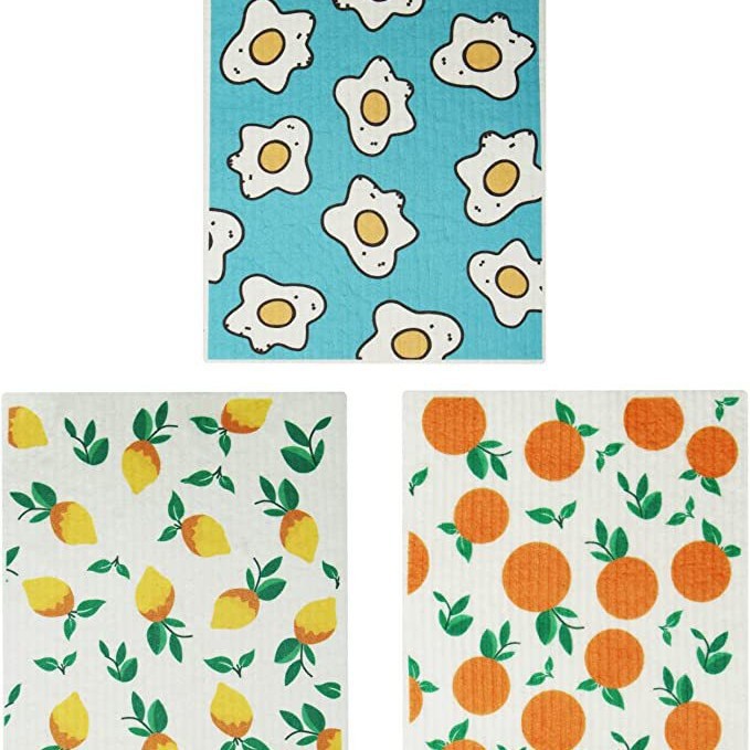 Toallas suecas alemanas dm toallas absorbentes de agua sin aceite eco pulpa de algodón impresa toallas de cocina