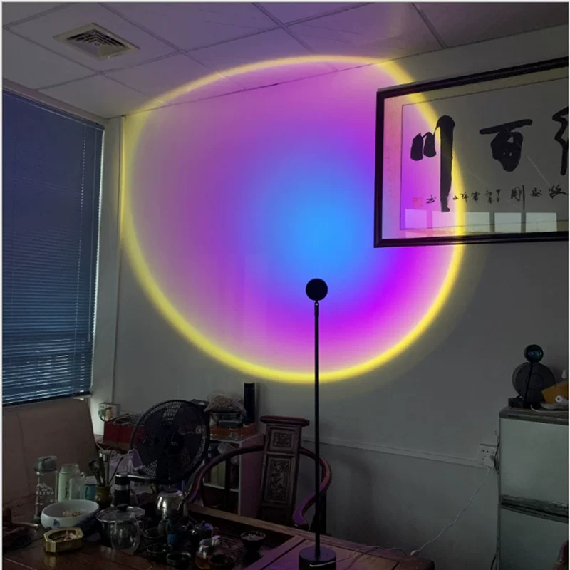 Rainbow floor lamp with projector