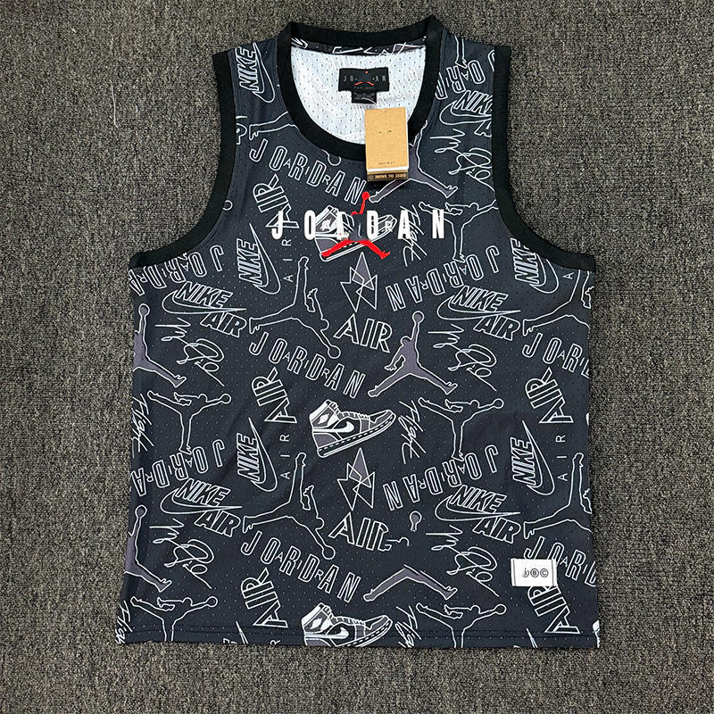 Breathable Vest American Style Aj Flying Man Loose Casual Training Sports Fitness Vest Sleeveless Basketball Quick-Drying T-Shirt Summer