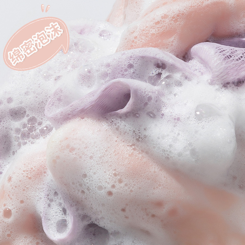 Toalla de baño simple de estilo japonés Toalla de baño lisa Bola de baño de espuma suave Baño Frotar Guantes de baño al por mayor