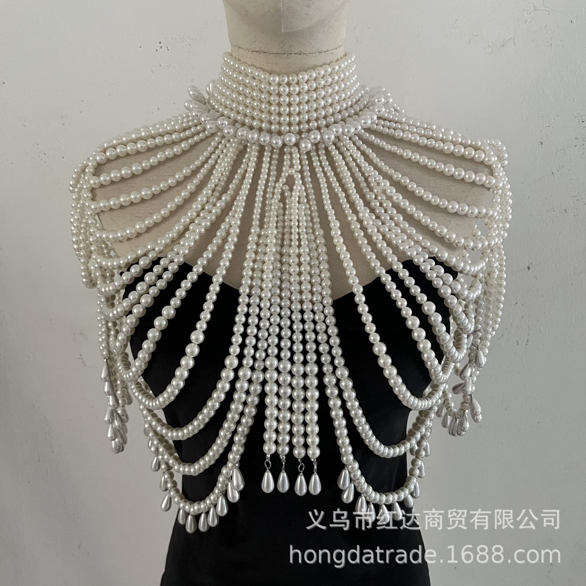 새로운 국경 간 진주 술 목도리, 패셔너블하고 우아한 중공업 Hanfu 클라우드 숄더 신부 드레스 액세서리 소스 공장