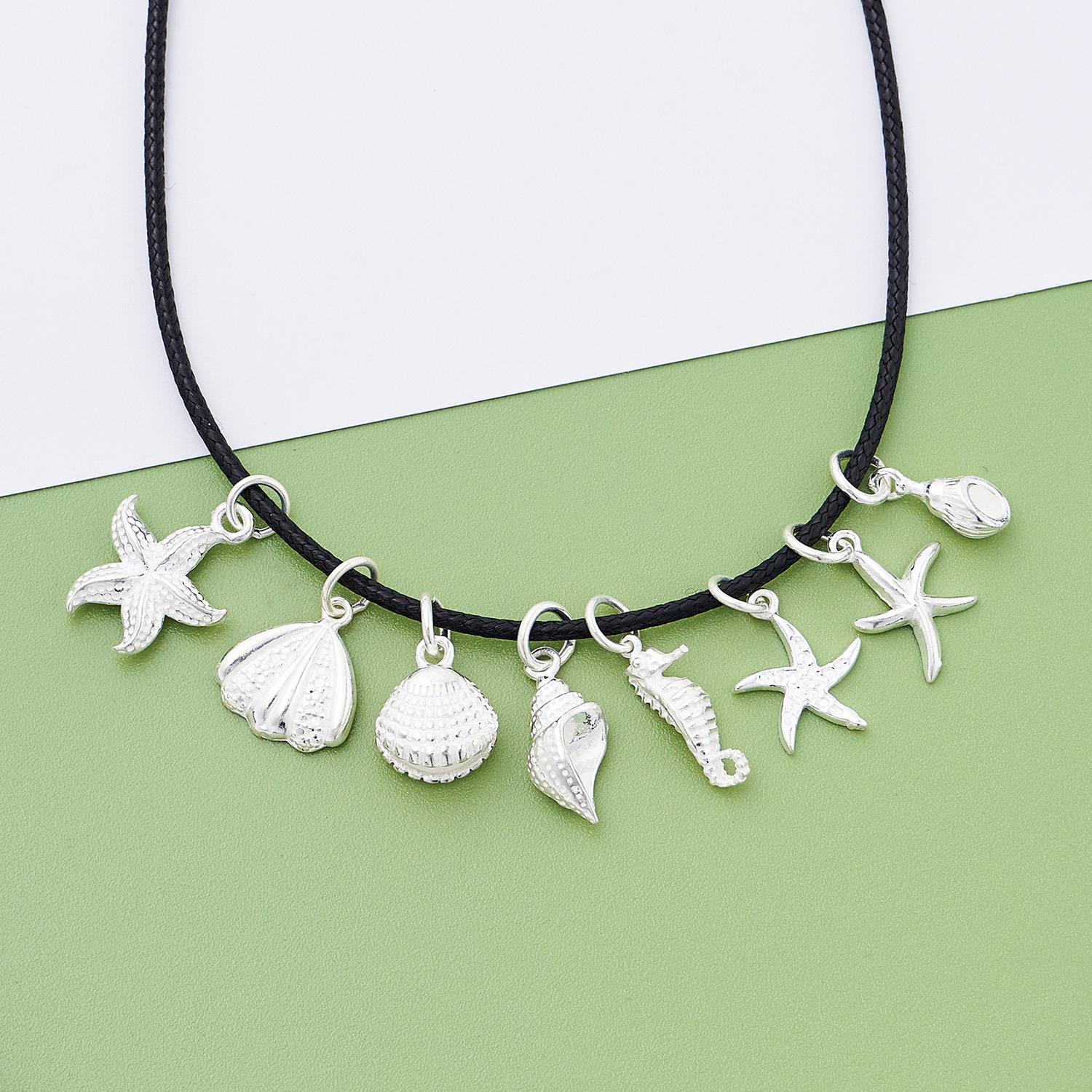 Pendant Jewelry Making Type 1 Piece 925 Sterling Silver Solid Color Pendant