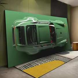 现代豪华跑车赛车帆布画厂家批发来图打印油画布外贸入仓货源Temu