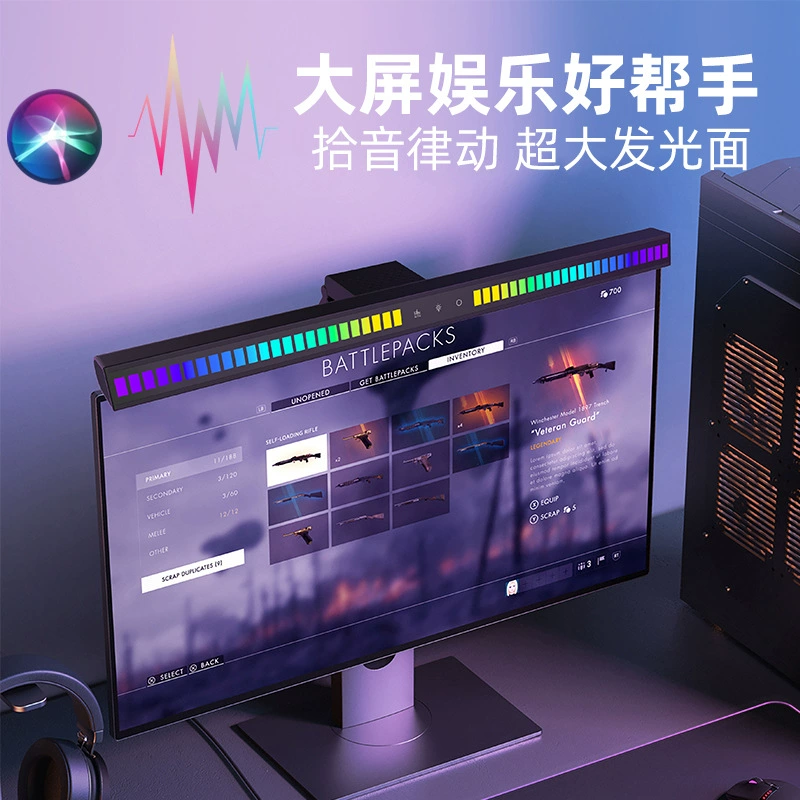 Музыкальный ноутбук, настольный светильник, разноцветная игровая лампа, защита глаз