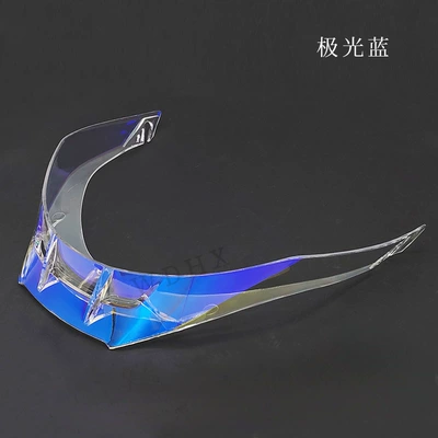 Dəbilqə (Kaska) aksesuarları, Large Rear Wing Pista - aurora-blue-free-screws