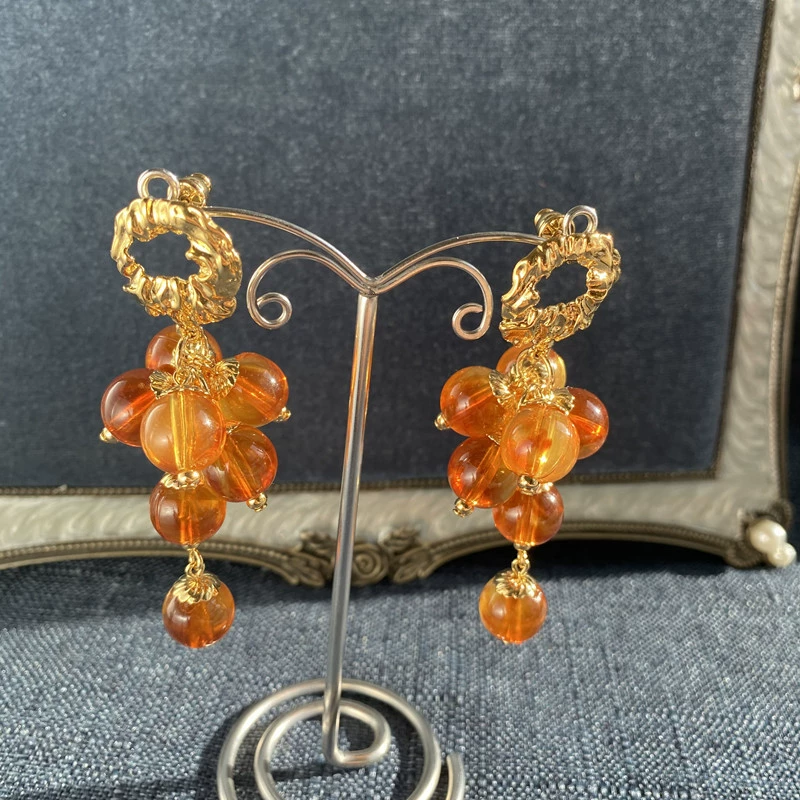 Genuine retro elegant beads, earrings