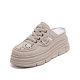 2025 Summer Hollow Platform Half Slippers Women's plus size Heel Wedge Casual Baotou Roman Shoes W231