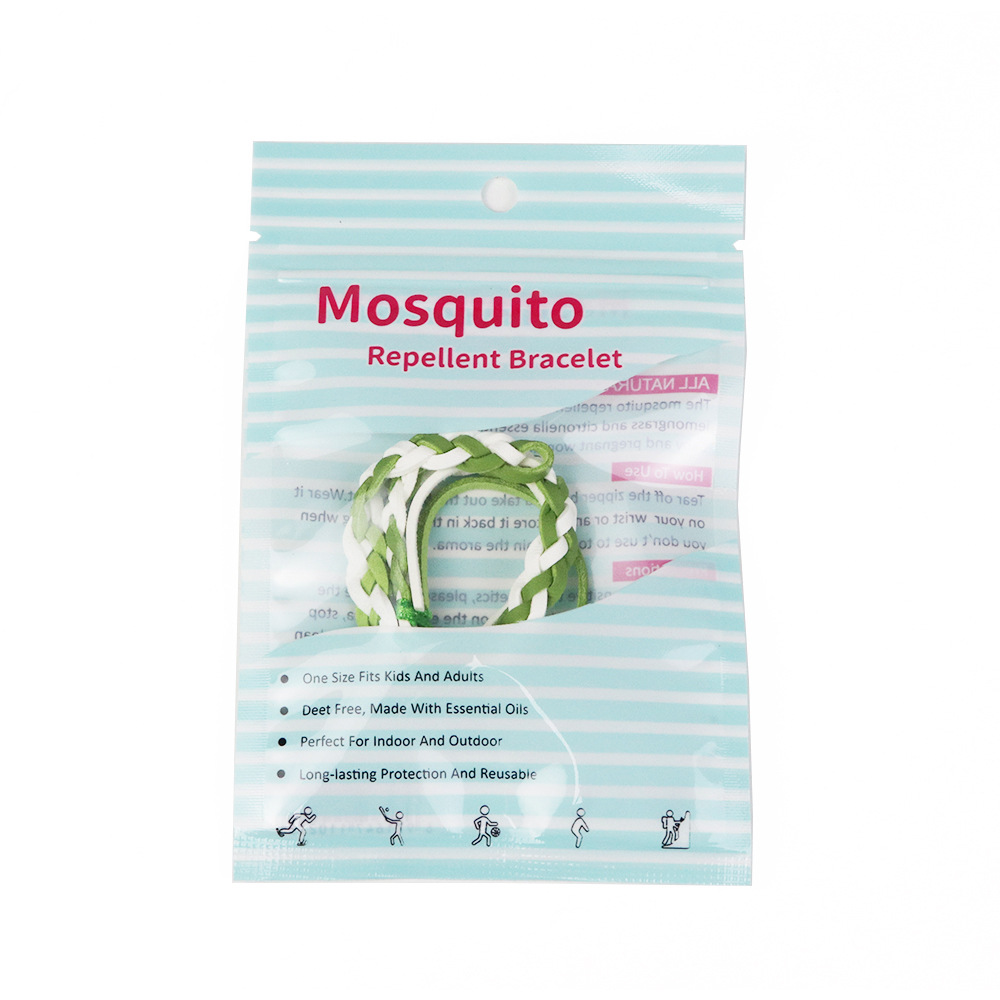 흰색과 녹색 가죽 팔찌 (컬러 가방에 1)