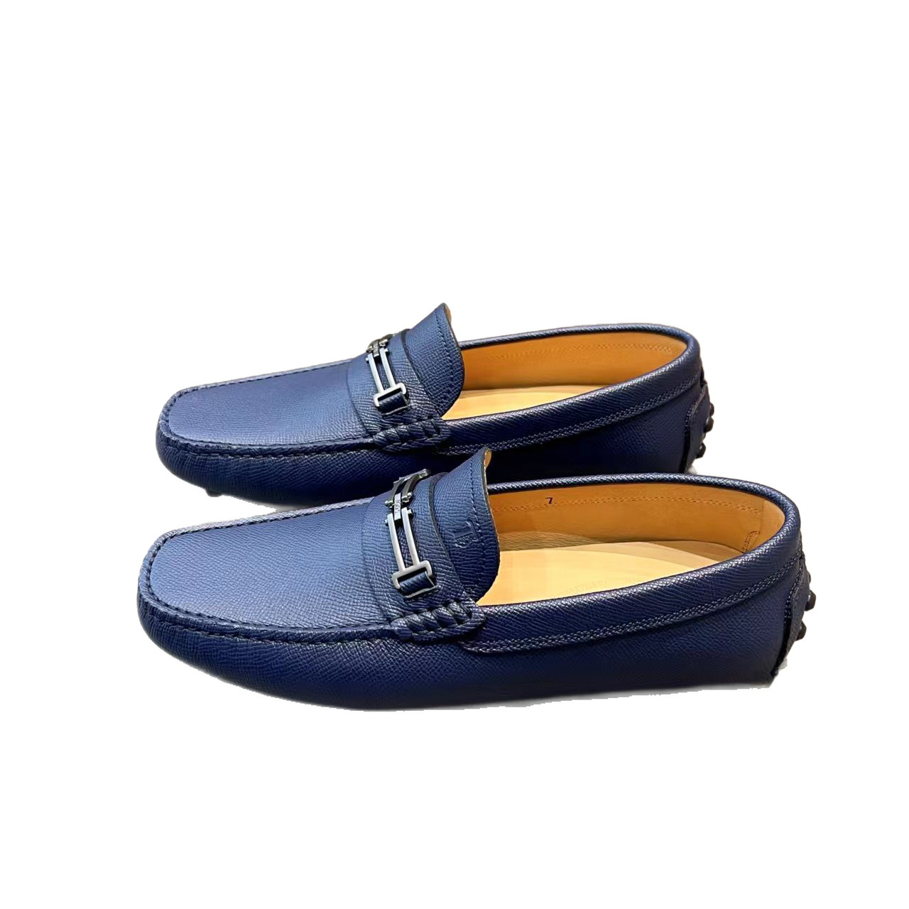 Men's Casual Suede Loafers With Metal Buckle And Soft Sole_voghion.com