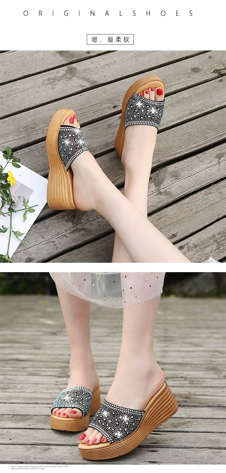 Women's Casual Solid Color Round Toe Wedge Slippers display picture 9