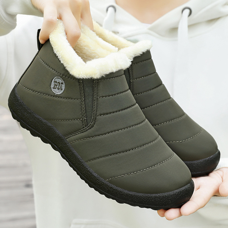 Zapatos de algodón de invierno nuevo poliuretano par de botas de algodón gruesas al aire libre calentamiento botas de nieve botas cortas de comercio exterior