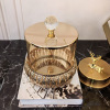 Metal glossy storage system, creative jewelry, crystal, decorations, light luxury style