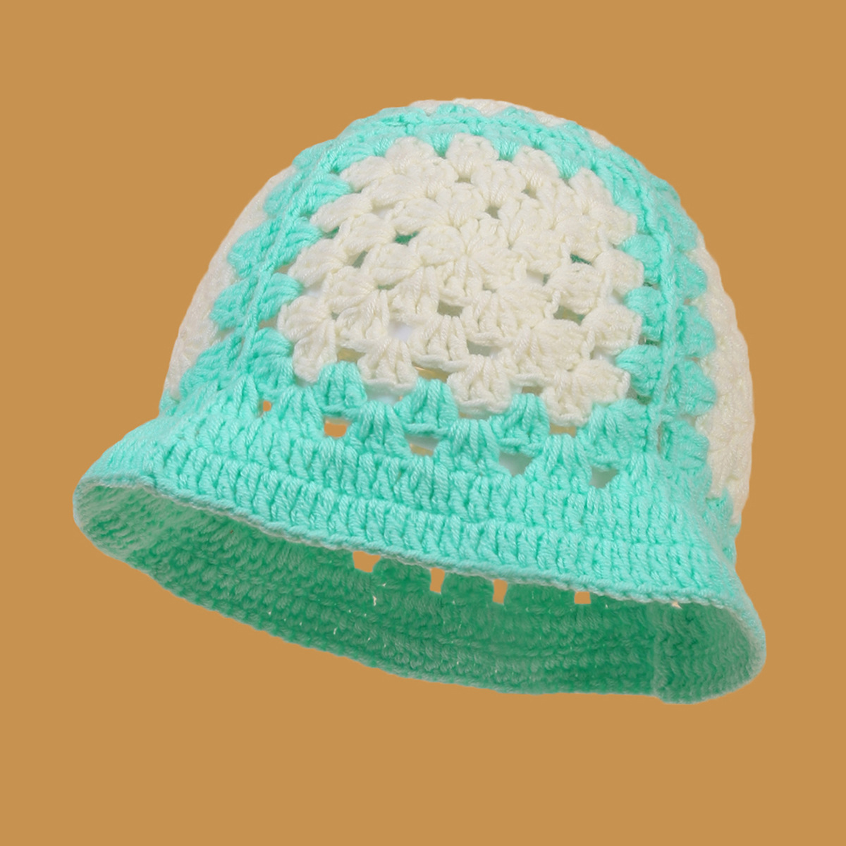 Cappello invernale in lana retrò con fiore cavo lavorato a maglia fatto a mano, cappello versatile dolce da donna autunno e inverno_voghion.com