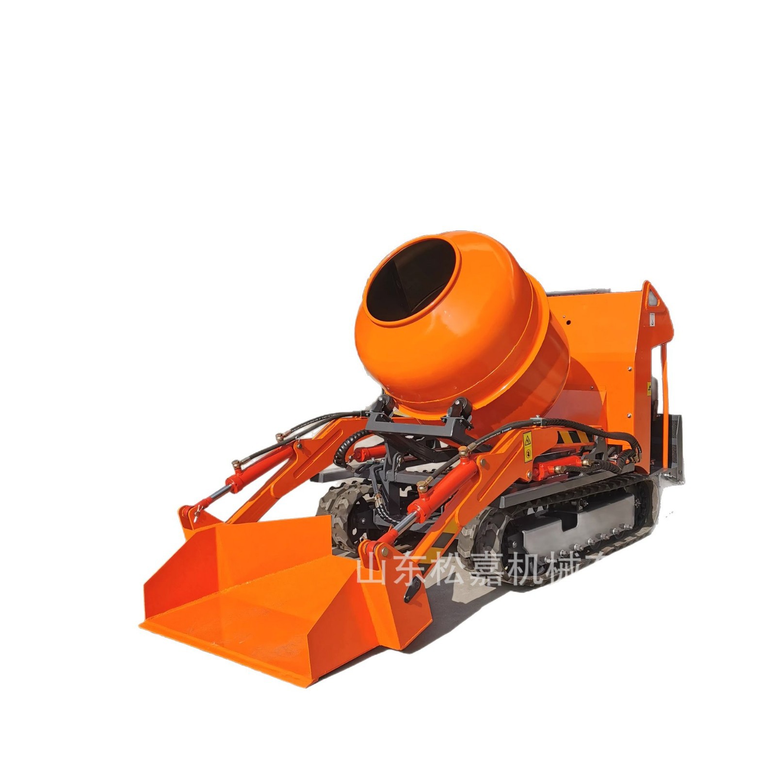Mezcladora de cemento de hormigón de autocarga para ingeniería de construcción de tanques de tanque de concreto mezcladora de orugas de escalada de montaña pequeña