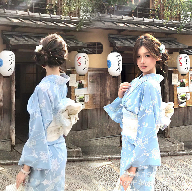 New Japanese-Style Improved Traditional Kimono Divine Girl Yukata Dress Photo Shoot Japanese Photography Outfit