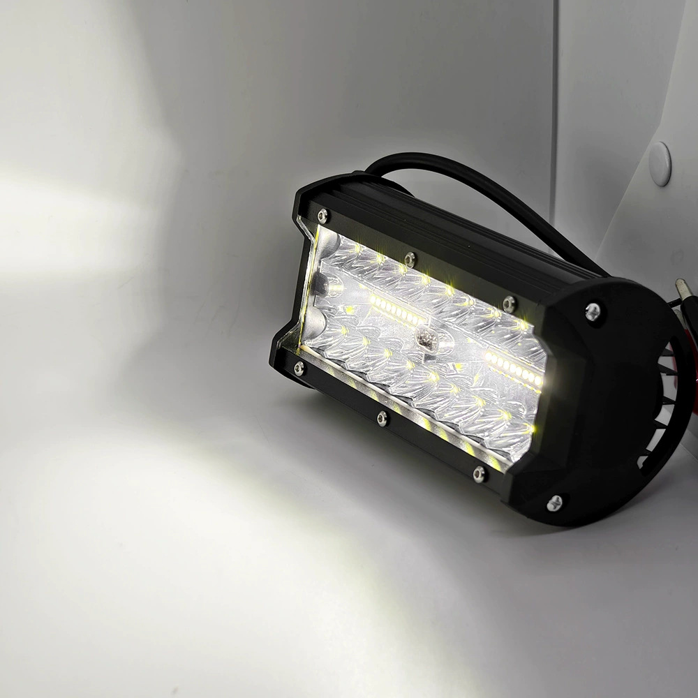 7 pulgadas led tres ojos 40 lámparas 120W lámpara de trabajo 12 - 24V auxiliar faro de luz image 3