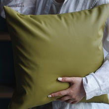 枕套猫抓皮高端皮质抱沙发客厅靠垫轻奢高级感枕头靠枕靠背家用小