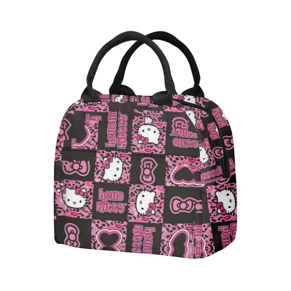 Hello Kitty, ручной мультяшный милый термос, сумка-ланч для учеников начальной школы, сумка для еды