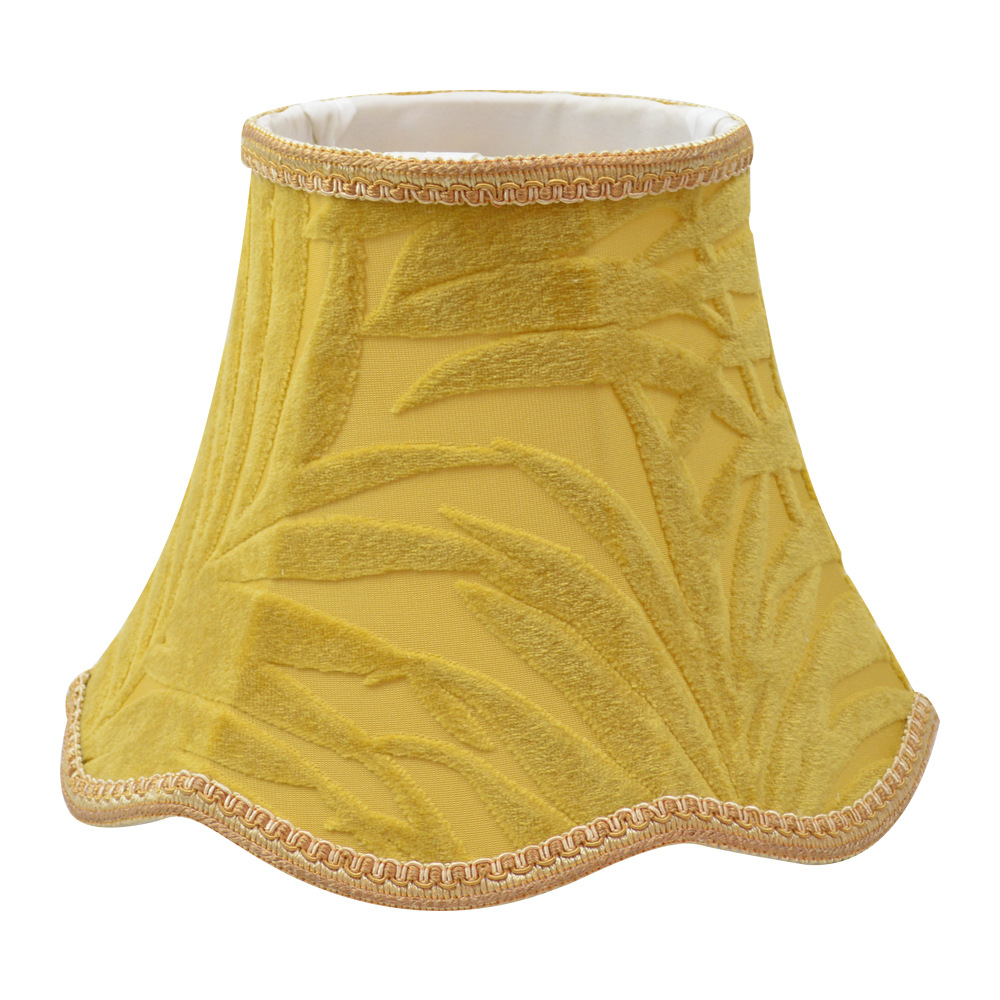 [Xianfan] franela no tejido impreso lámpara de mesa sombra Shell dormitorio sala de estar lámpara de pared lámpara de pie estilo retro