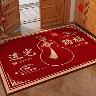 进门入户门地垫家用门口耐脏耐磨垫子红色喜庆易打理水晶绒脚垫-阿里巴巴