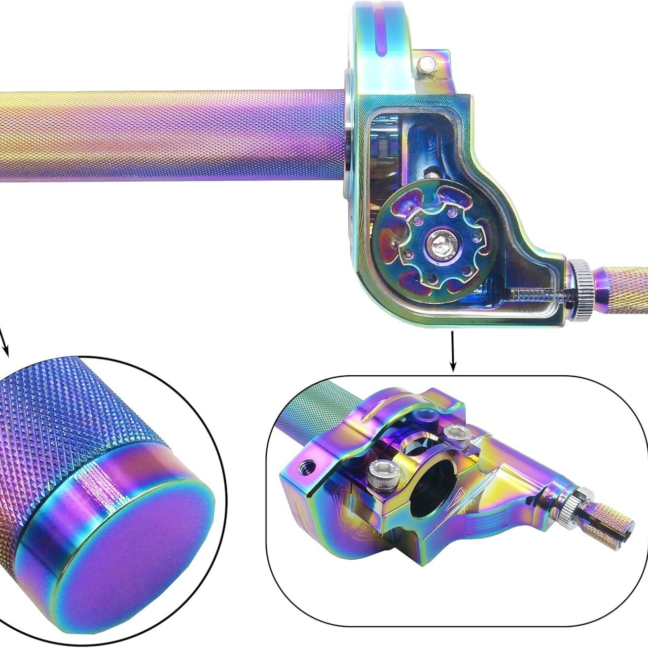 Suministro de accesorios de motocicleta todoterreno CNC ajustable acelerador base manual visual acelerador transfronterizo