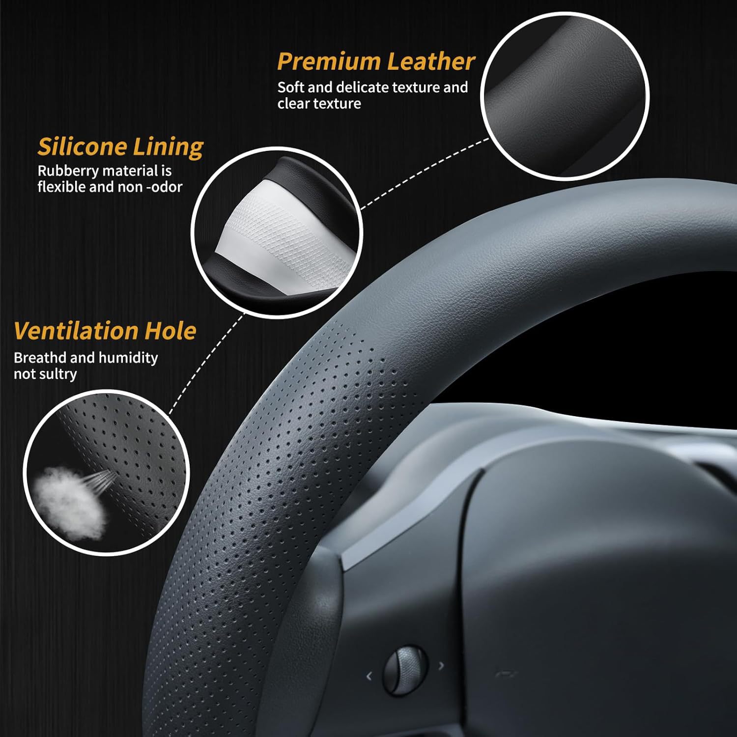 Cross-Border Amazon Bestseller Suitable for Tesla Compatible Model3/Y Non-Slip Breathable All-Season Universal Handle Cover