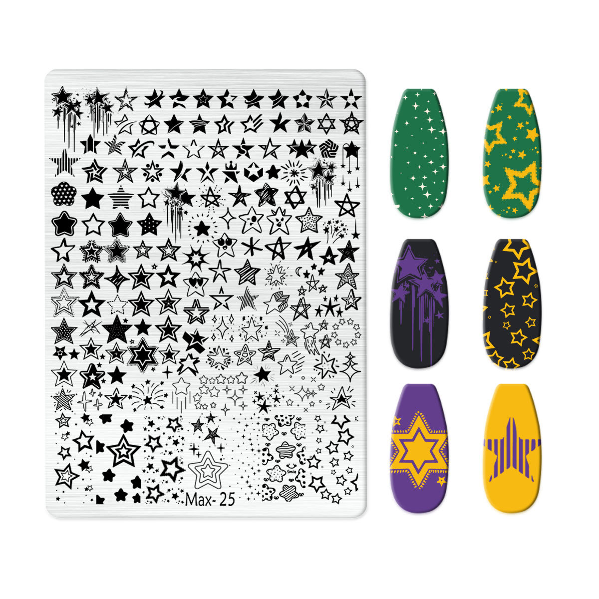 Explosions Super Large Nail Art Egg Plate Nail Art Steel Plate New Technology Cute Nail Art Bow Frosted with Back Plate