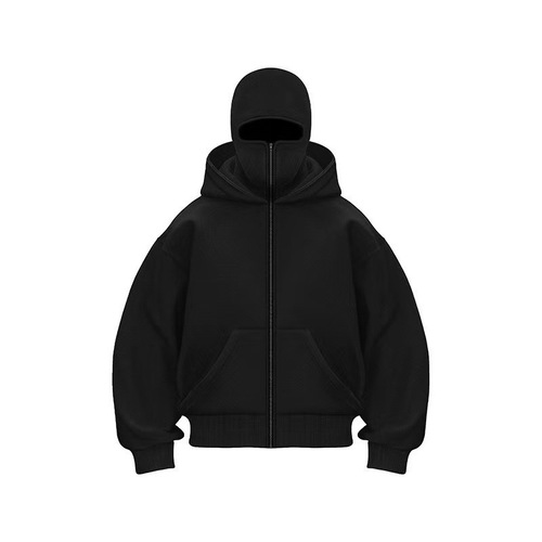 DIY Light Board Fall New In-Season Plus Size Zipper Hooded Sweatshirt Jacket for Men and Women Dual Hood Winter Couple Top