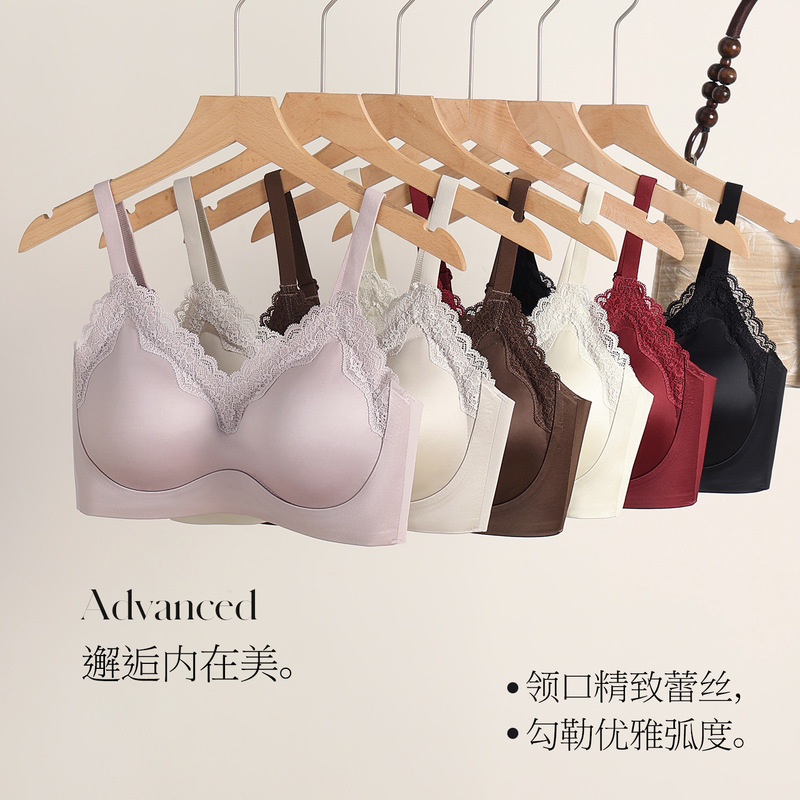 French-Style Women's Gold Satin Red Lingerie Live Streaming Dropshipping Fixed Massage Cup Sexy V-Neck Bra Foreign Trade Cross-Border French-Style Women's Gold Satin Red Lingerie Live Streaming Dropshipping Fixed Massage Cup Sexy V-Neck Bra Foreign Trade Cross-Border