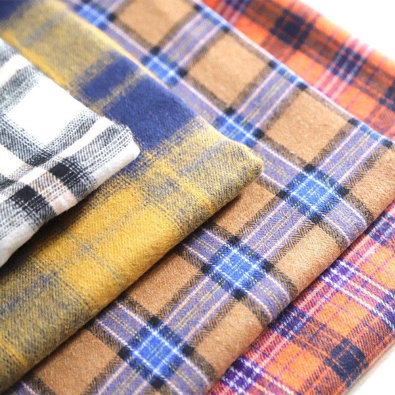 Fabricante spot camisa tela a cuadros tela teñida con hilo tela de algodón de tendencia tela de poliéster de algodón tela a cuadros Chaoyang