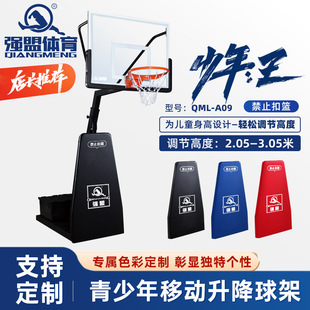 Basketball Stand Youth Movable Adjustable Basketball Stand Kidsren's Indoor and Outdoor Competition Training Basketball Stand Basketball Hoop