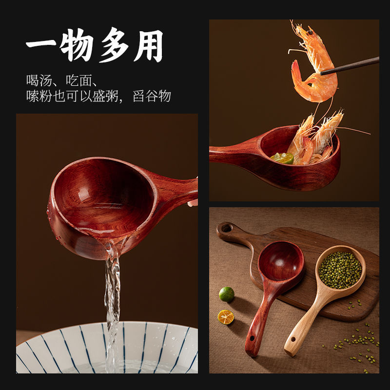 和風食べる放送 大きな木のスプーン インターネット有名人のスパゲッティスプーン カタツムリヌードルスプーン 大型家庭用長柄スープスプーン|undefined