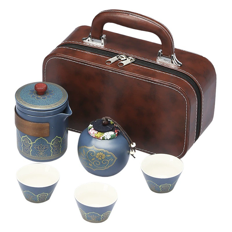 Портативный дорожный Чайный сервиз костюм Express Cup открытый керамический чайник кунг-фу чайная чашка полный набор Подарочная коробка подарок компании