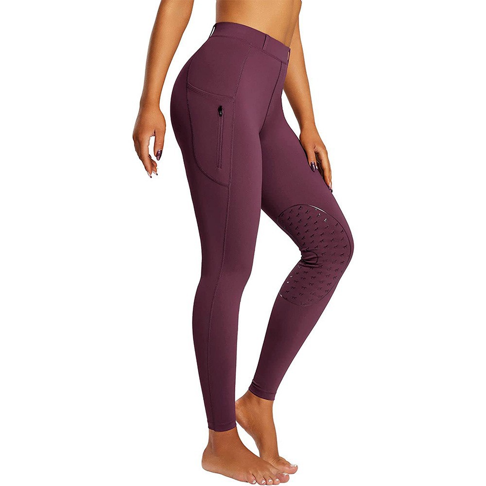 세미 실리콘 포니 헤드 패턴 버건디