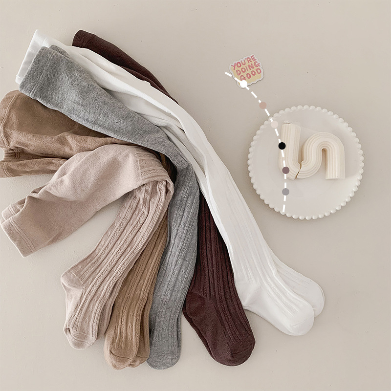 Children's thin knitted tights